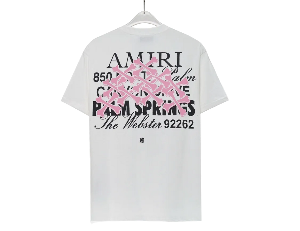 Amiri pink bones tee