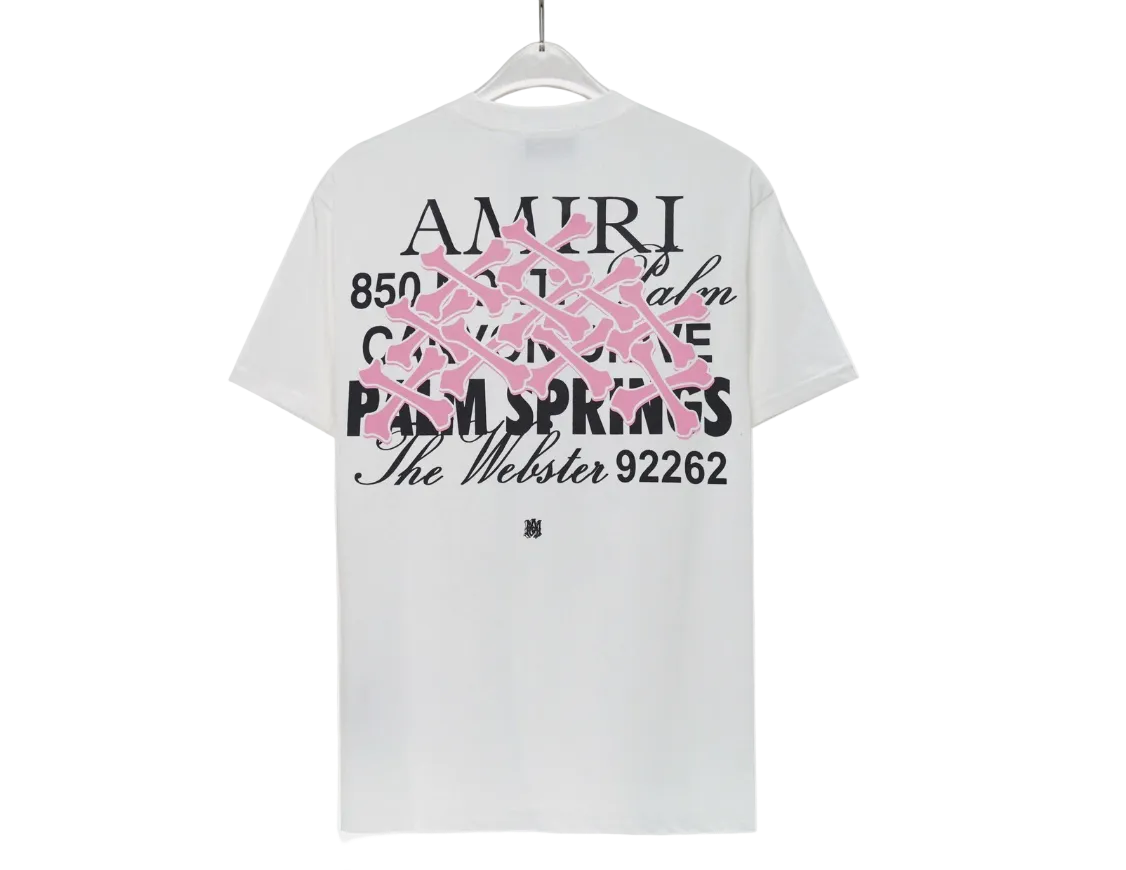 Amiri pink bones tee