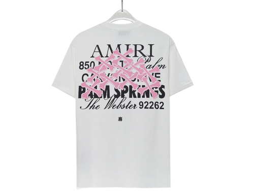 Amiri pink bones tee